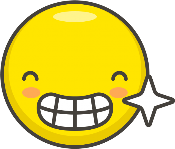 Beaming Face With Smiling Eyes Emoji - Icon Clipart (866x650), Png Download