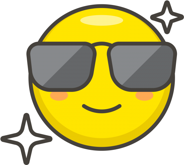 Smiling Face With Sunglasses Emoji - Óculos Escuros Mulher Emoj Clipart (866x650), Png Download