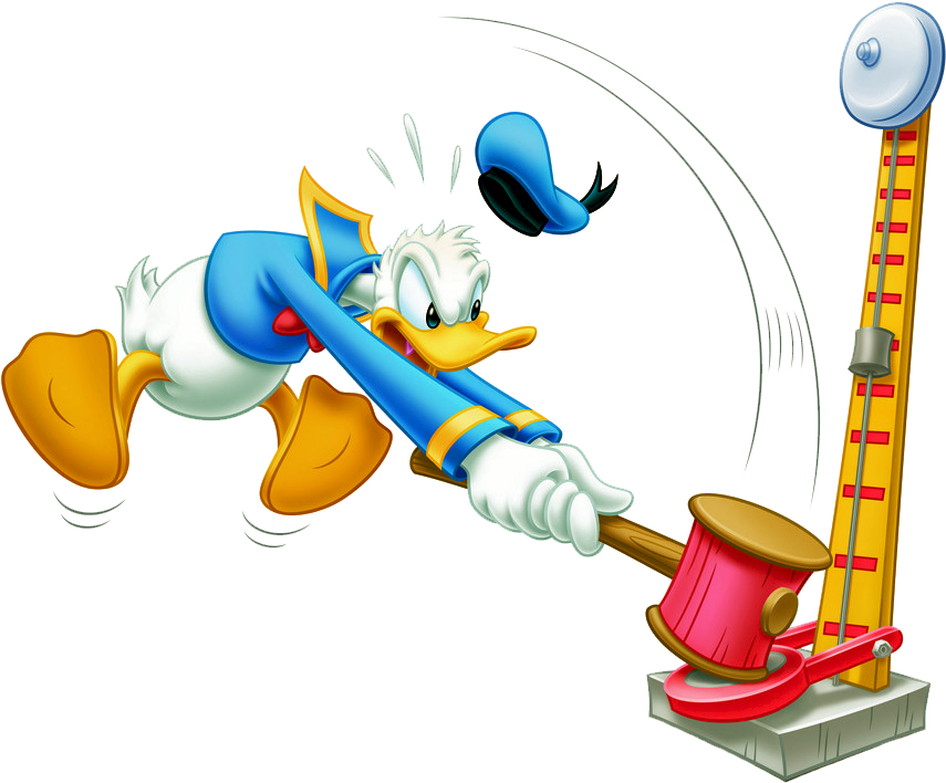 Png Stock Carnival Games Clipart - Donald Duck With Hammer Transparent Png (882x728), Png Download