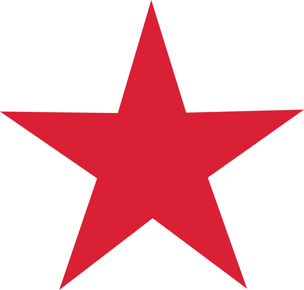 2007 - Red Star On White Background Clipart (979x933), Png Download