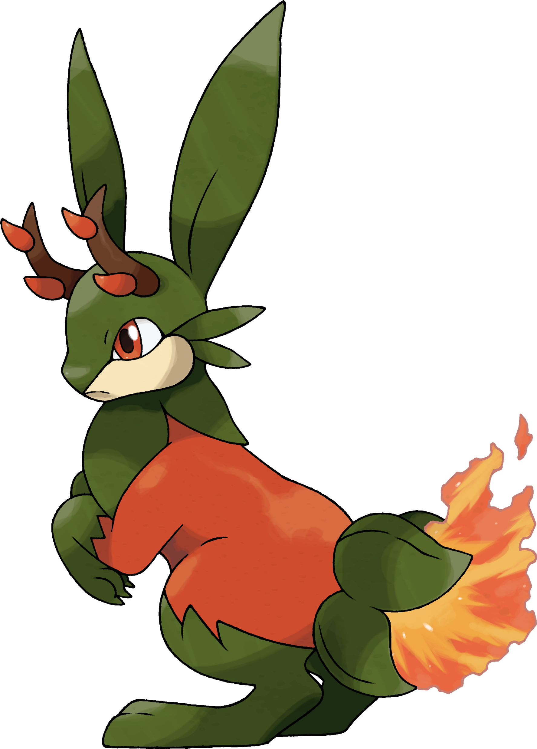 48995481 - Pokemon Fire Grass Type Clipart (2490x2490), Png Download
