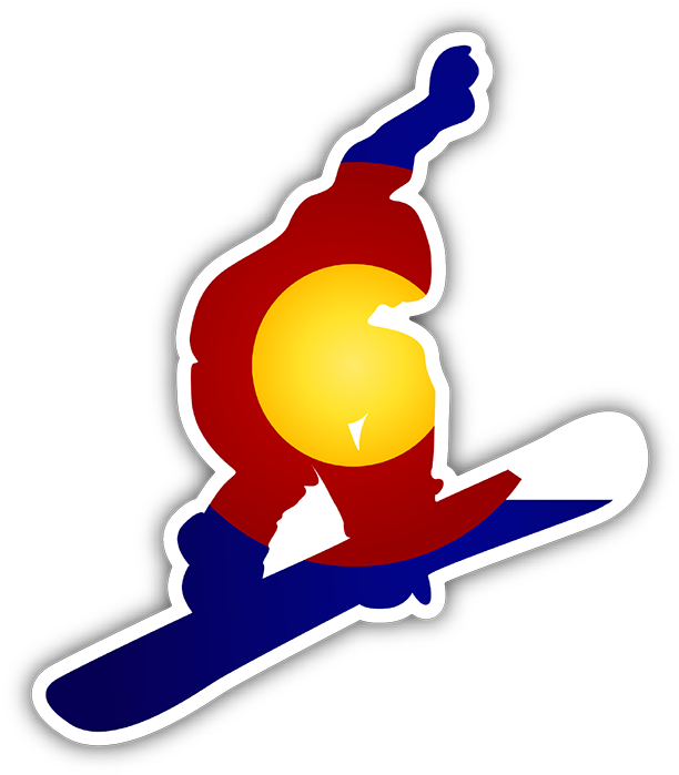 Colorado Snowboarder Bumper Sticker - Custom Sticker Makers Clipart (720x720), Png Download