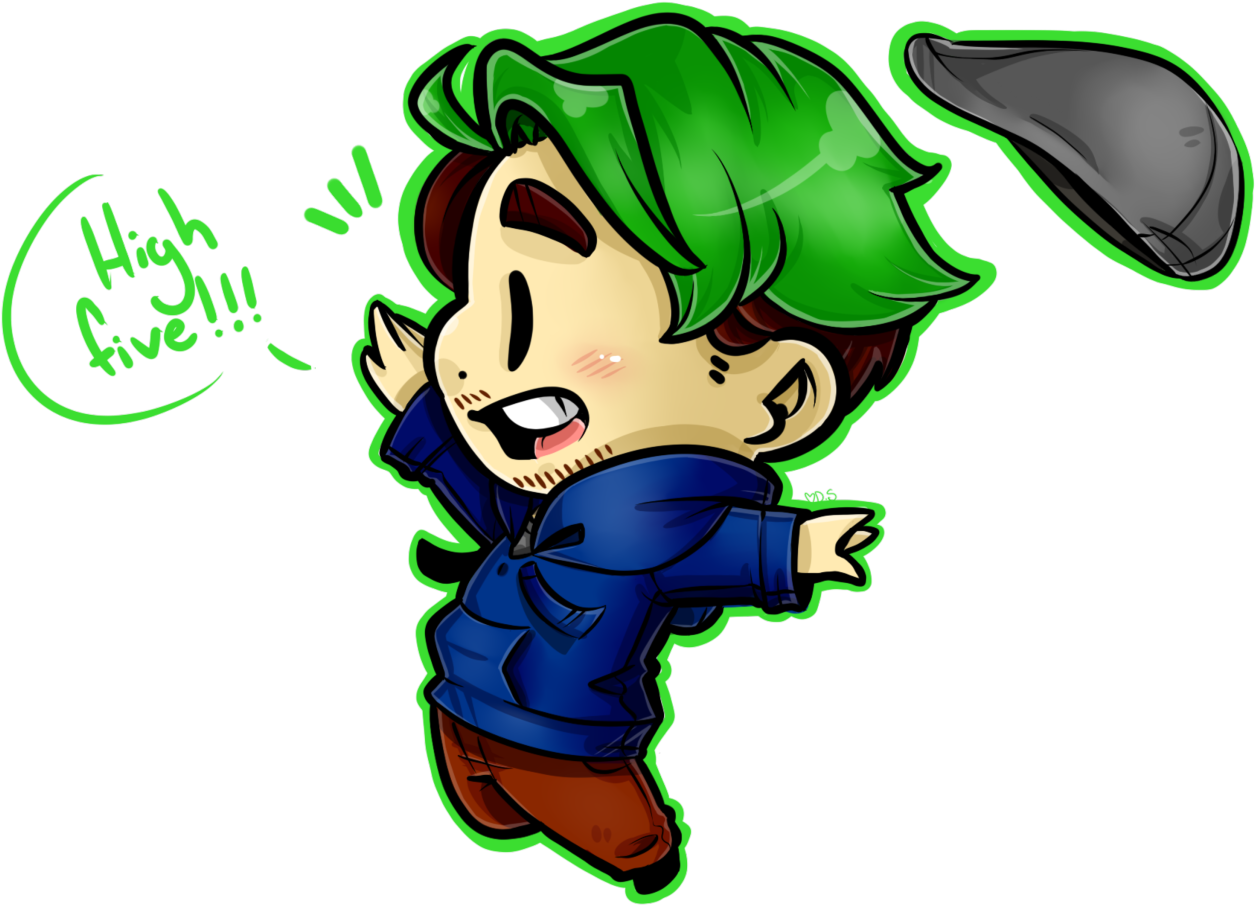 “ Here's To 8 Million Subs Jack Congrats - Chibi Jacksepticeye Fan Art Clipart (1280x952), Png Download