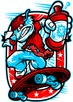 Death Skate - Illustration Clipart (674x518), Png Download