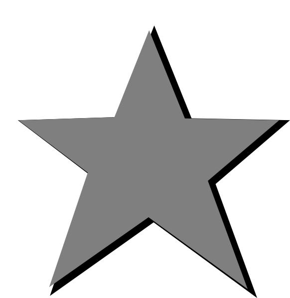 Star With Shadow Clipart - Png Download (582x598), Png Download