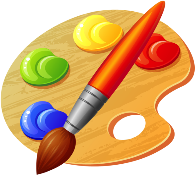 Coloring For Pages - Palette De Peinture Dessin Clipart (630x630), Png Download