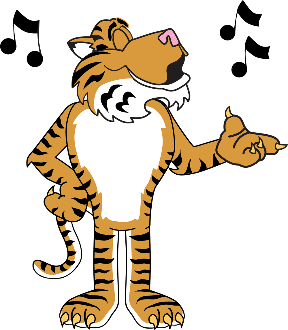 Sme Honor Choir - Cartoon Tiger Clipart (999x1147), Png Download