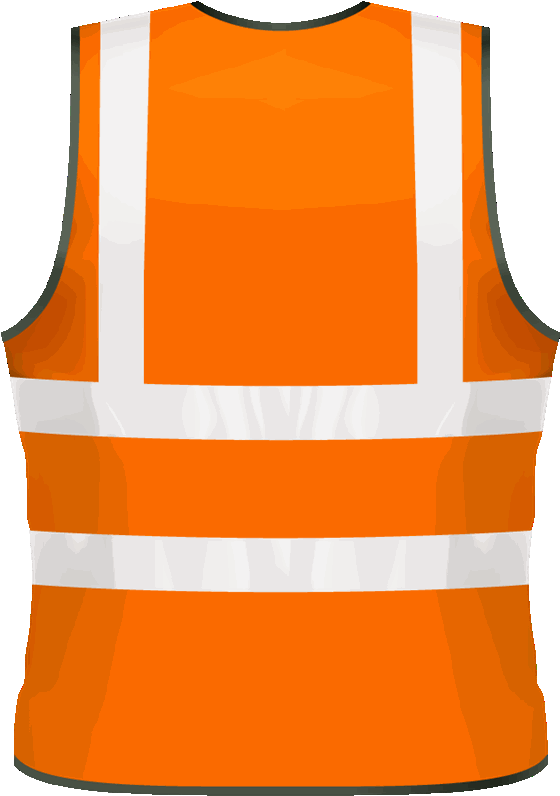 Jacket Clipart Hi Vis Orange Hi Vis Vest Back Png Download Full
