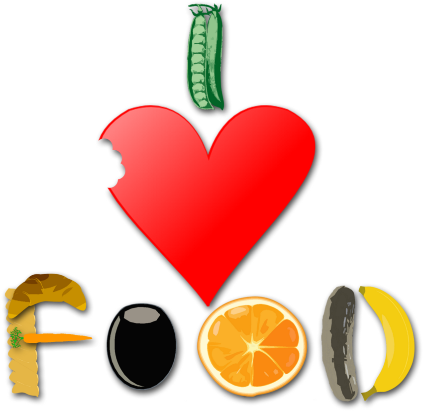 We ♥ Food - Love Food Background Clipart (871x871), Png Download