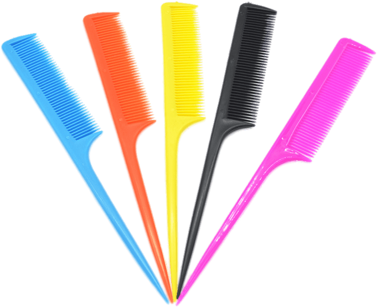 Comb Colour Set - Lược Nhựa Rẽ Ngôi Nhiều Clipart (800x800), Png Download