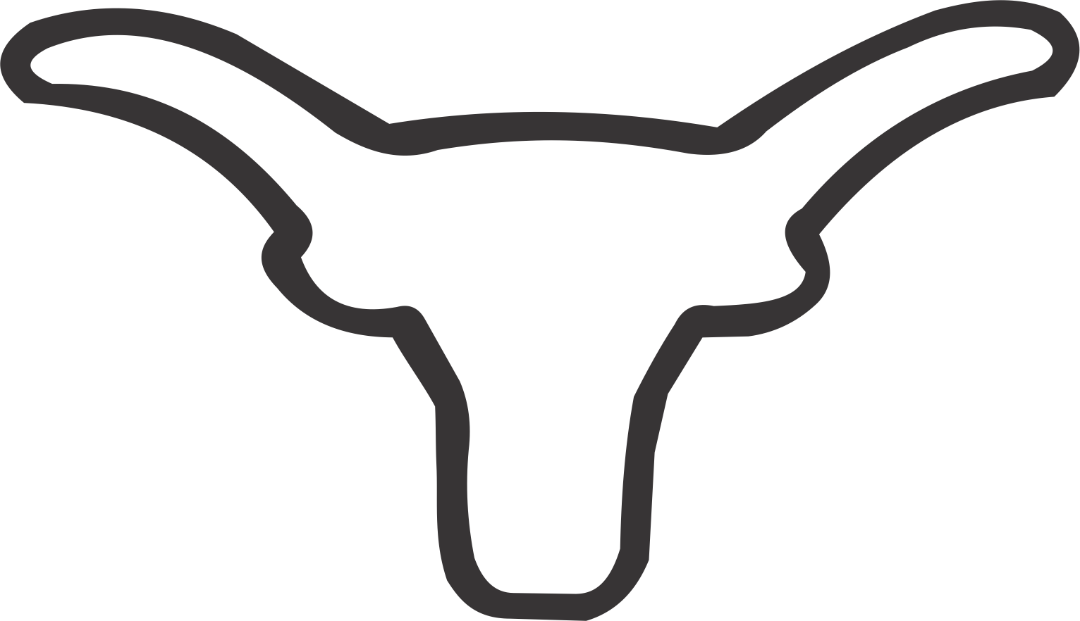 Longhorn Clipart (1532x882), Png Download