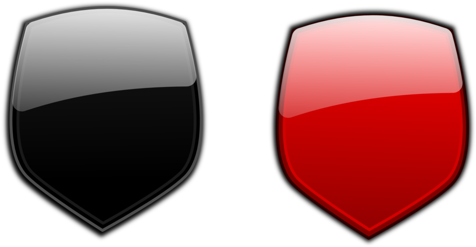 Black And Red Shield Clipart (800x436), Png Download
