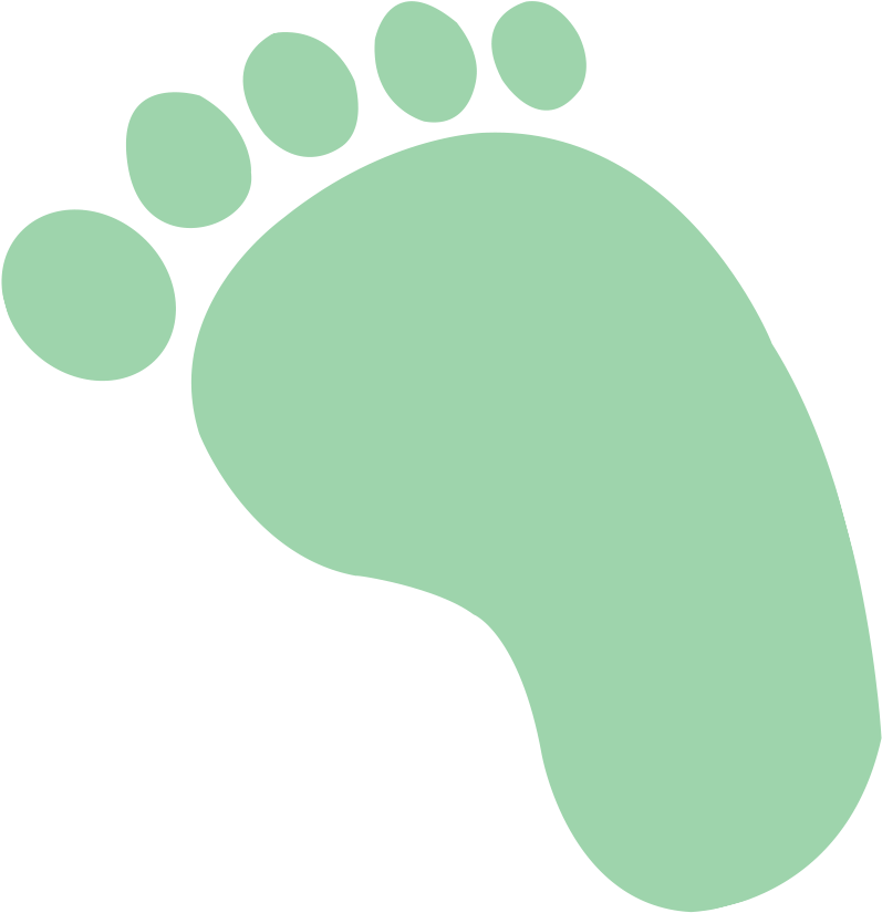 Bullet Point - Feet And Heart Outline Clipart (1000x1000), Png Download