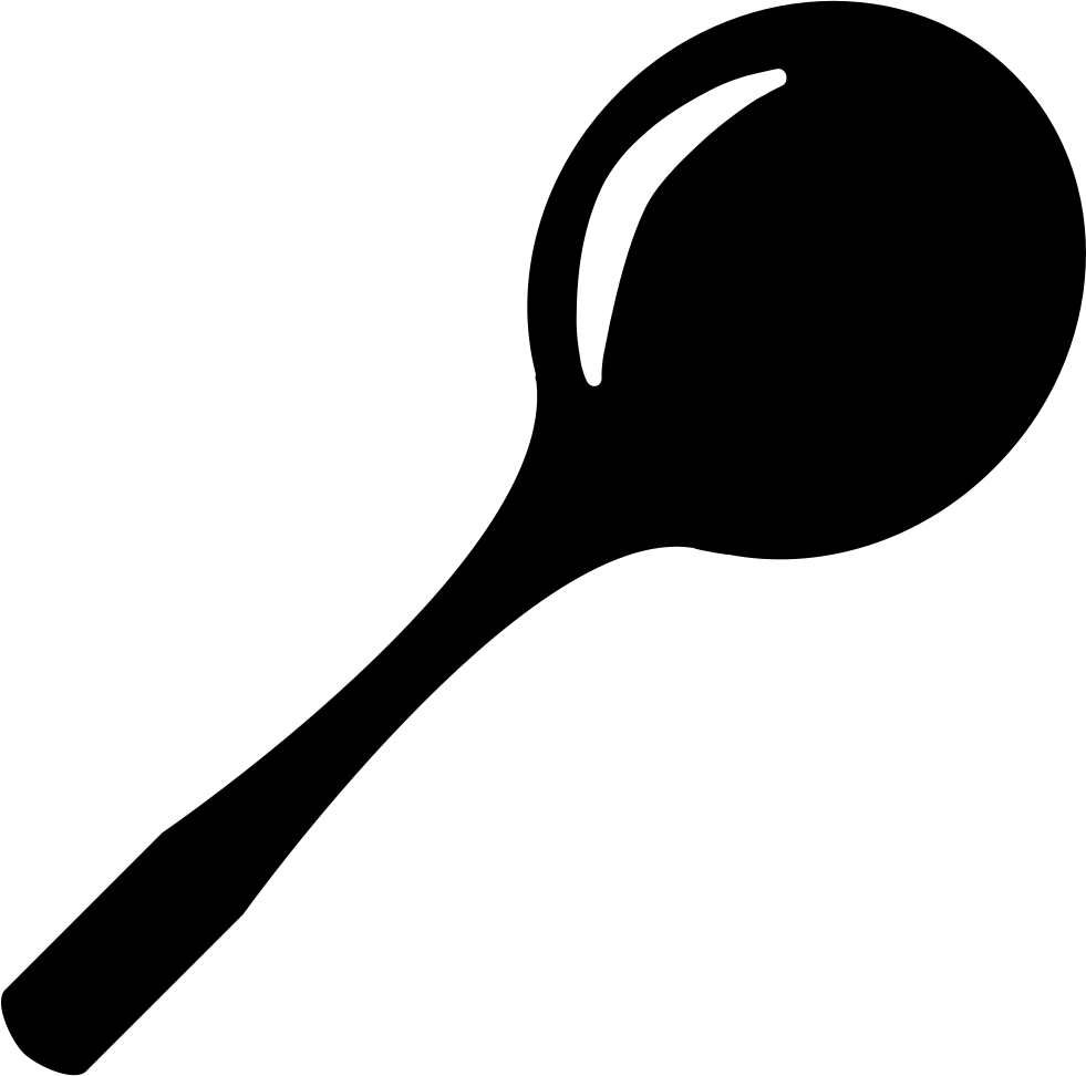 Spoon For Cream Comments - Soup Spoon Icon Clipart (981x972), Png Download