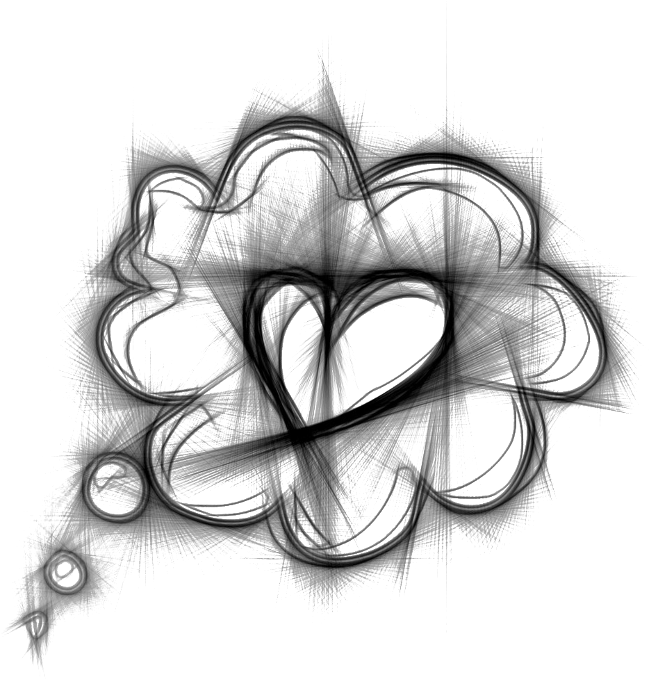 Love Thought Thinking Transprent Png - Drawing Clipart (1200x1200), Png Download
