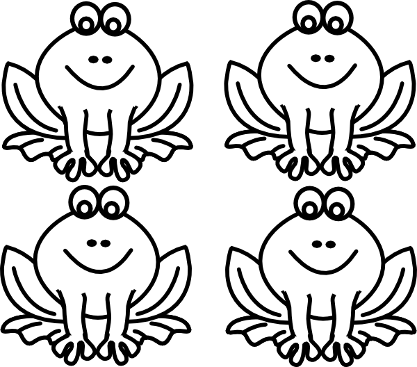 Frog Clip Art Black And White Download - Clip Art - Png Download (600x528), Png Download