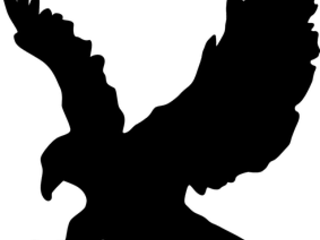Eagle Png Black And White Clipart (640x480), Png Download