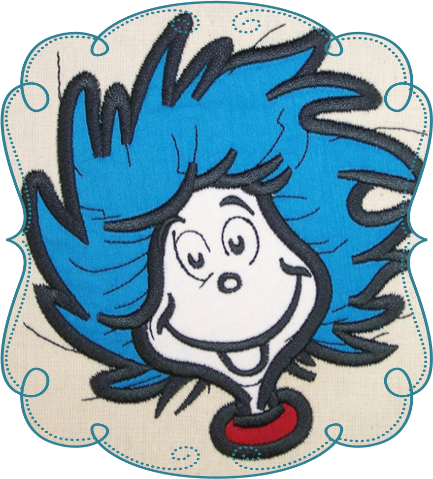 Seuss, Design Patterns, Machine Embroidery Designs, - Cartoon Clipart (1000x1000), Png Download