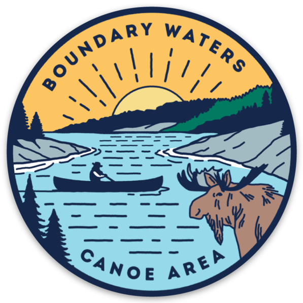 Boundary Waters Canoe Area Sticker, Sticker - Boundary Waters Canoe Area Stickers Clipart (597x597), Png Download