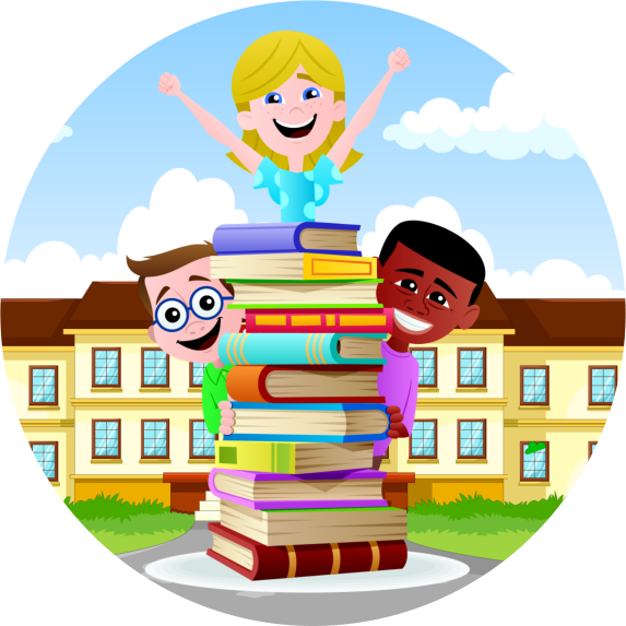 Children With Books - Ummeed Ki Kiran Narender Modi Clipart (573x573), Png Download