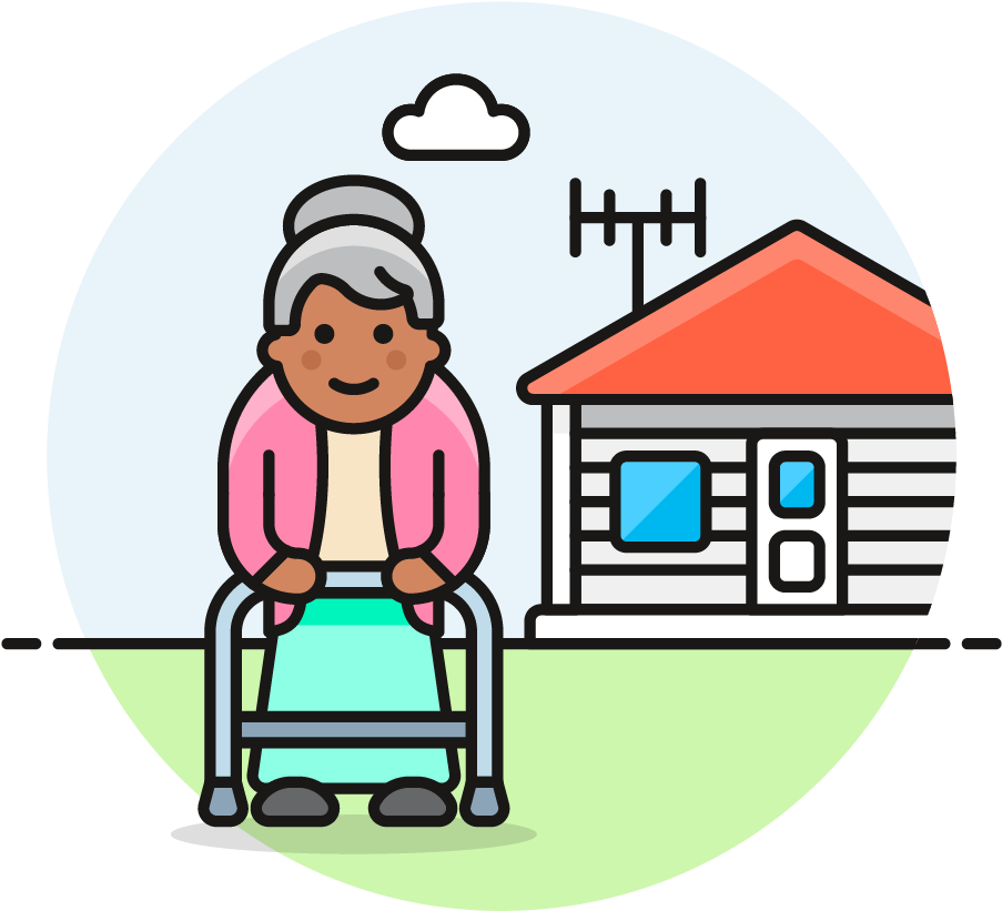 Grandmother Black And Svg Royalty Free Download - Cartoon Clipart (1024x1148), Png Download