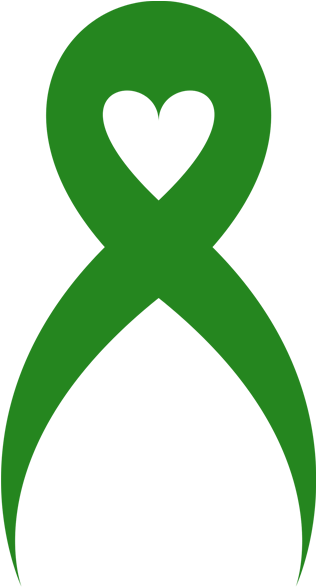 Leukemia Ribbon Clip Art - Green Heart Cancer Ribbon - Png Download (600x600), Png Download
