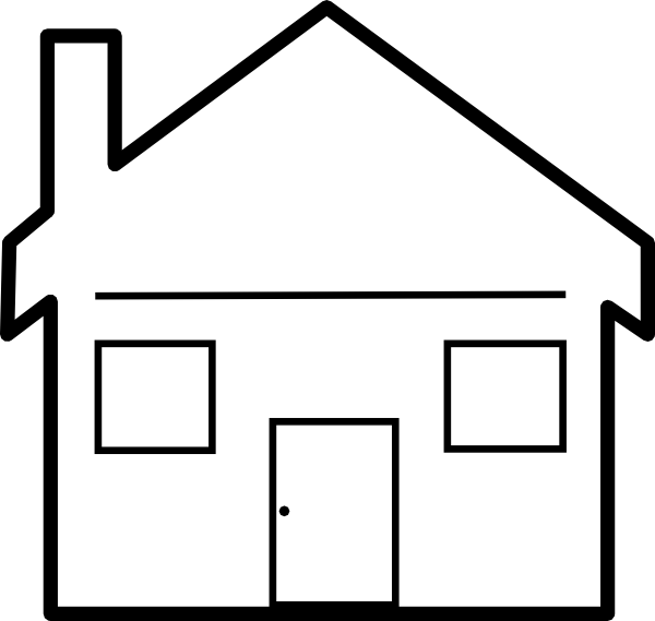 Ocean House Cliparts - House Clipart Black And White - Png Download (600x569), Png Download