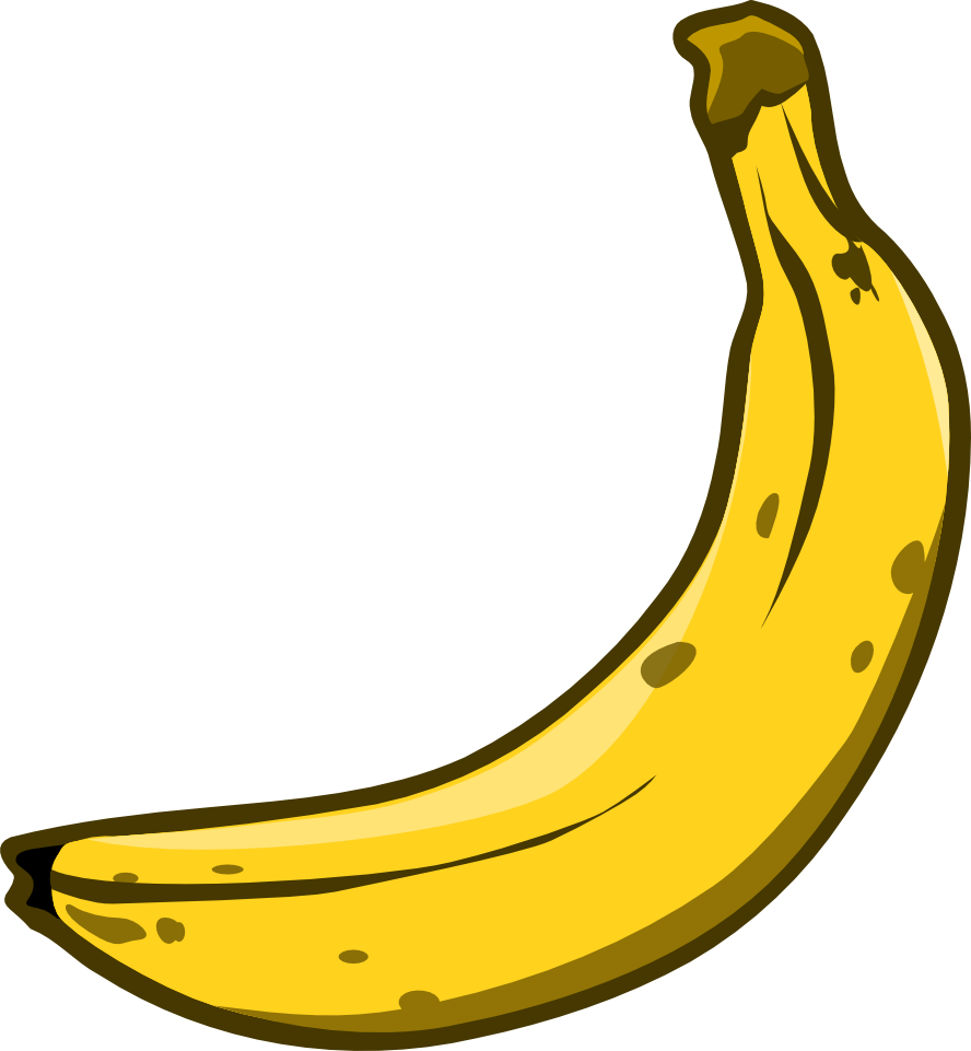 Free To Use Amp Public Domain Banana Clip Art - Banana Clip Art - Png Download (888x961), Png Download