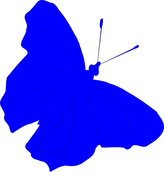 Butterfly Clip Art At Www - Butterfly Blue Clip Art - Png Download (570x598), Png Download
