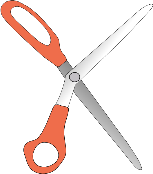 Scissors Shaped Like Ak Clipart (588x597), Png Download