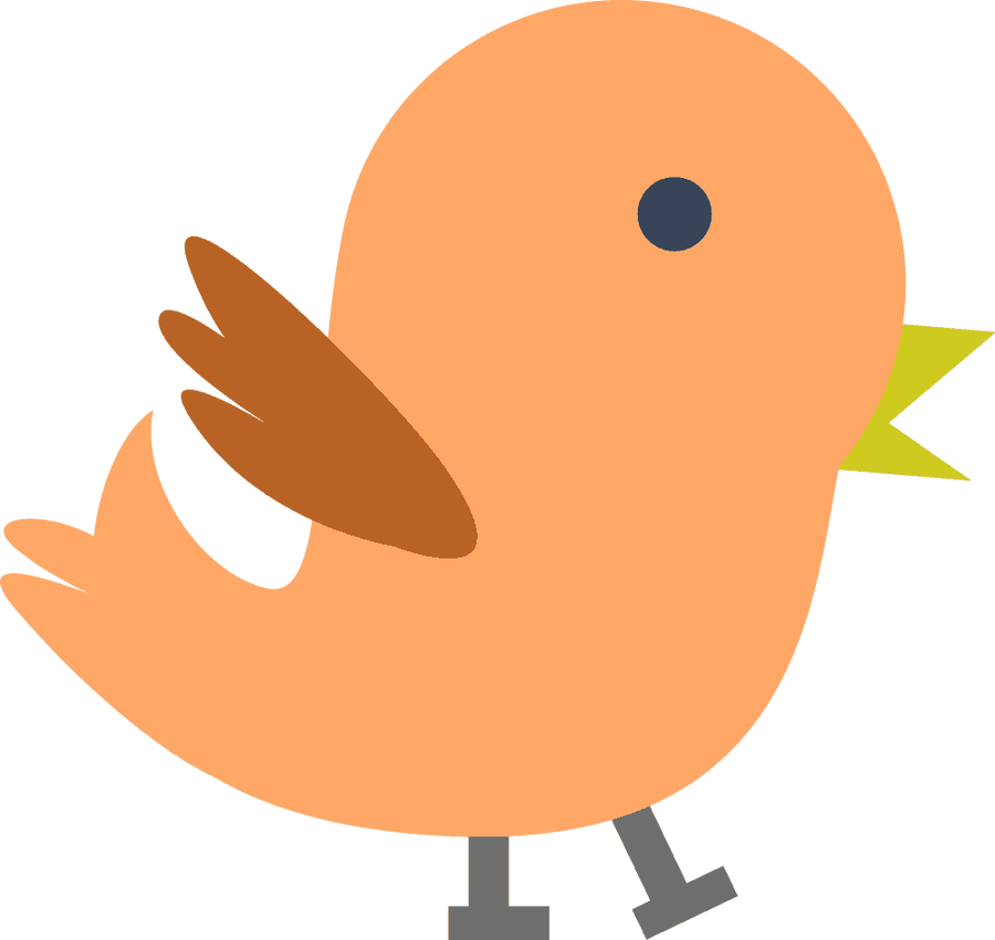 Orange Bird Clipart - Baby Bird Clip Art - Png Download (900x851), Png Download