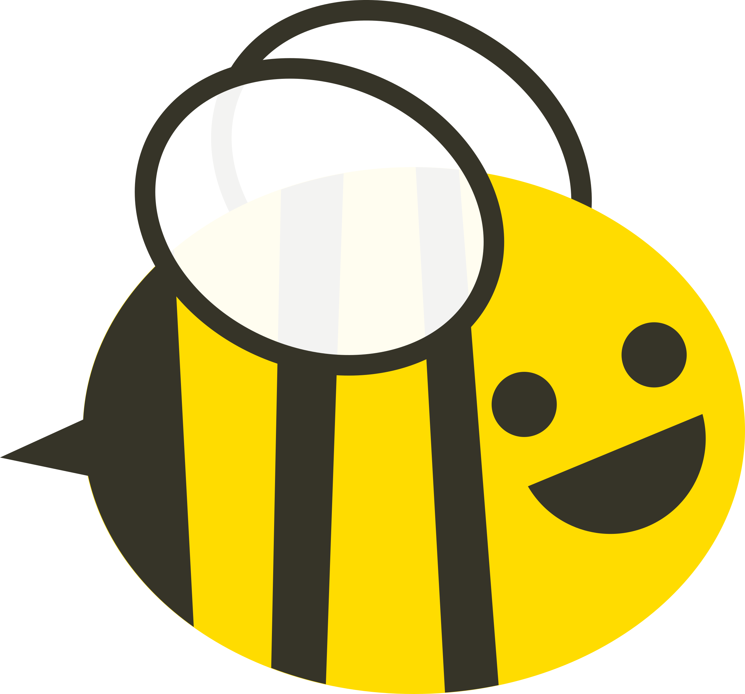 Bee Movie Clipart Free For Personal Use Bee With Bee - Cartoon Bee - Png Download (2400x2236), Png Download