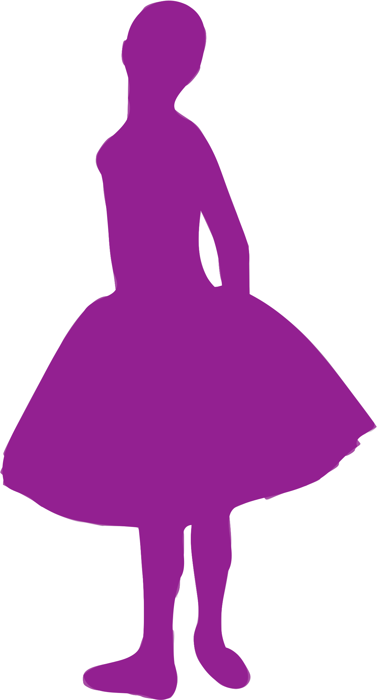 Tutu Silhouette Clip Art At Getdrawings - Purple Transparent Clip Art Tutu - Png Download (1352x2400), Png Download