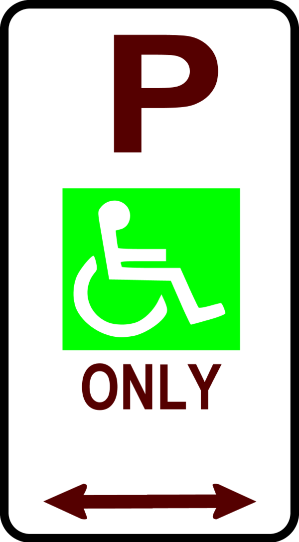 Sign Disabled Parking - Disabled Parking Sign Clipart (600x1088), Png Download