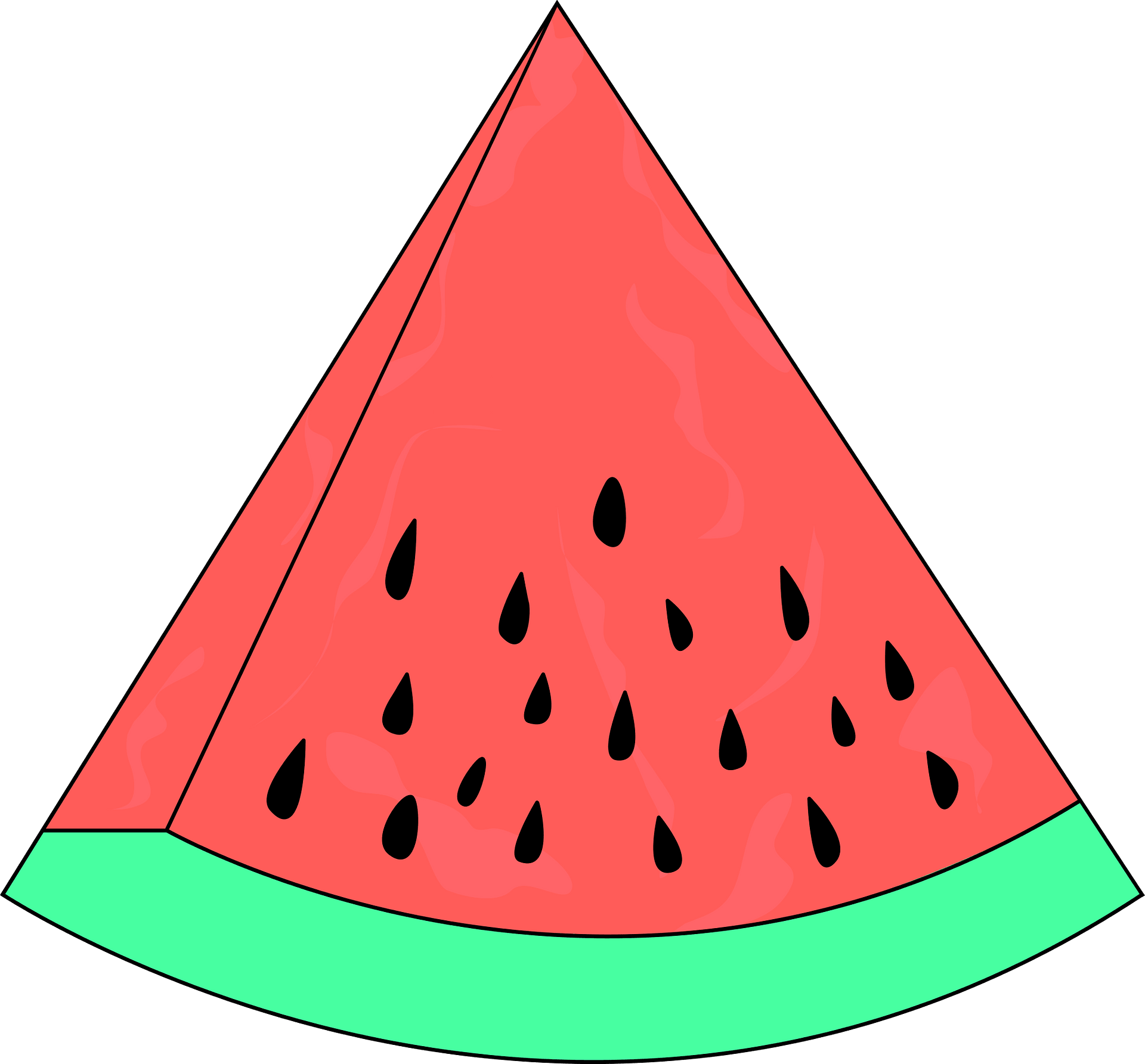 Of Watermelon Clip Art For Clipart Cliparts You - Slice Of Watermelon Clipart - Png Download (1194x1109), Png Download