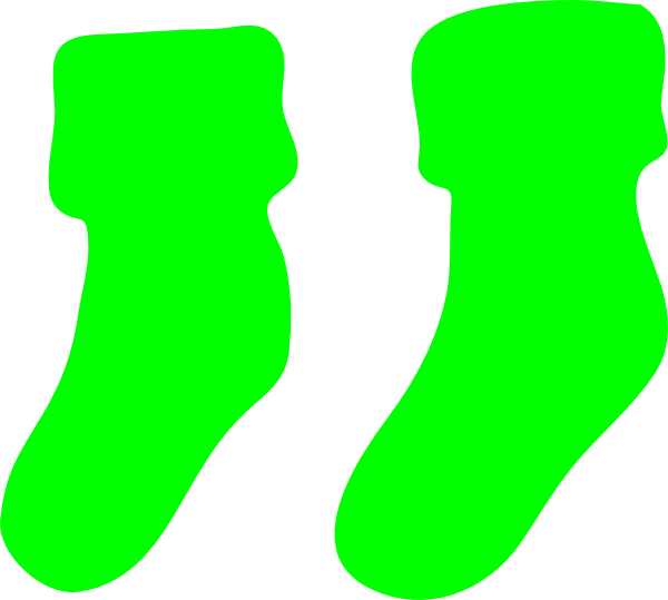 Green Sock Clipart (600x539), Png Download