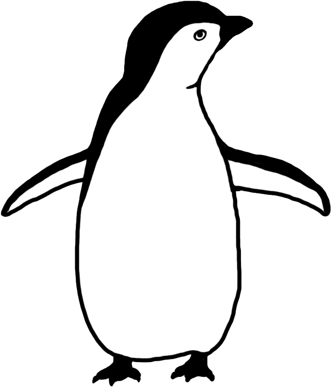 Penguin Silhouette - Penguin Clip Art Black And White - Png Download (706x873), Png Download