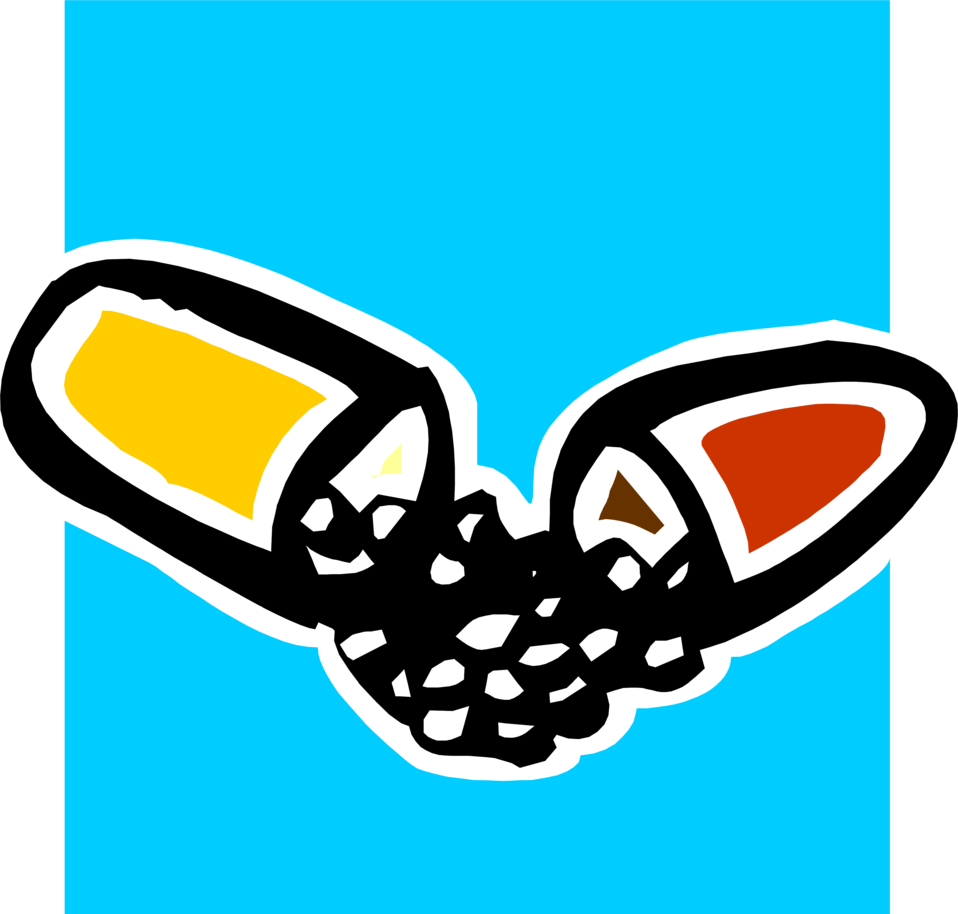 Symmetrel And Brain Damage Symmetrel And Package Insert - Split Pill Clipart (958x914), Png Download