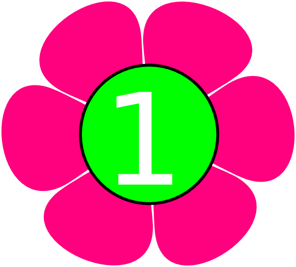 One Clipart Clipart One Clip Art Library - Flower Png Clipart Transparent Png (600x541), Png Download