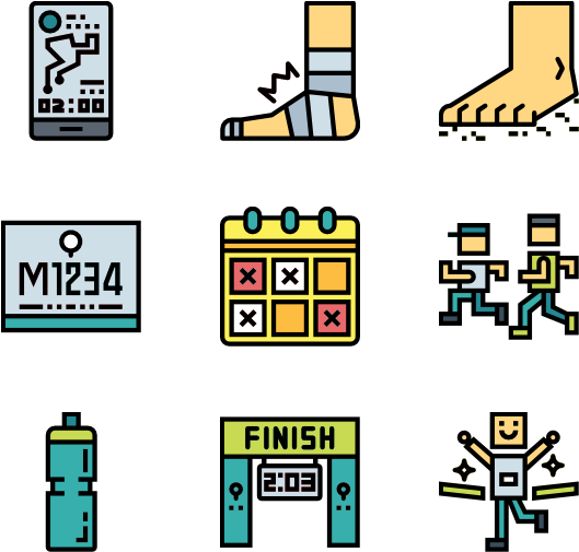 Running - Icon Clipart (600x564), Png Download