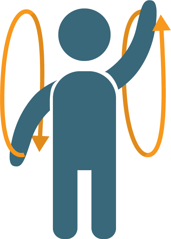 Banner Black And White Low Impact Cardio Vascular Exercises - Big Arm Circles Exercise Clipart (569x792), Png Download