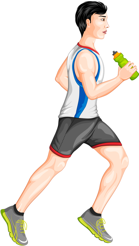 Personnages, Illustration, Individu, Personne, Gens - رجل رياضي Clipart (453x800), Png Download