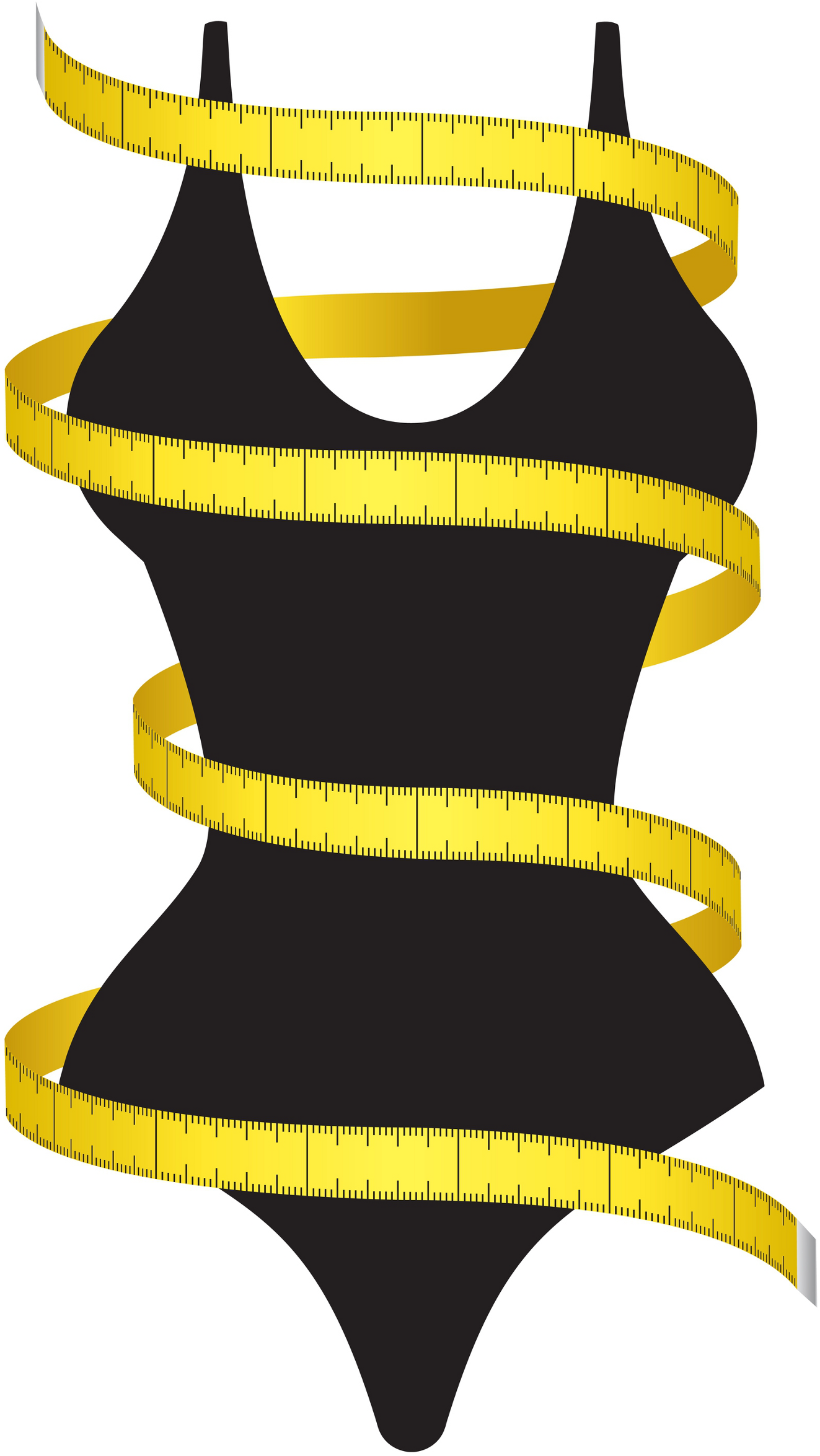 Starting A Weight Loss Plan Is Easy - Weight Loss Tape Measure Clipart - Png Download (1500x2500), Png Download
