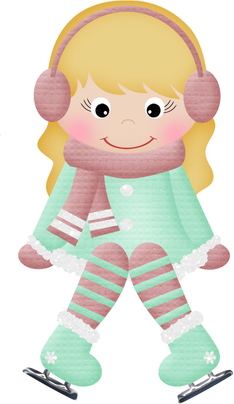 Girls ‿✿⁀○ Winter Clipart, Winter Fun, Winter - Clip Art - Png Download (494x900), Png Download