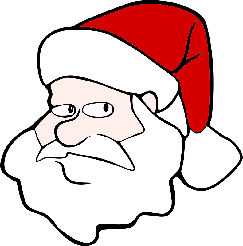 Santa Clip Art Is Free Vector - Custom Santa Clause Throw Blanket - Png Download (588x596), Png Download