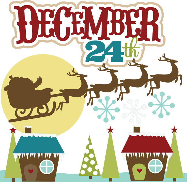 December 24 Clipart Clip Art Christmas Clip Art - December 24 Clipart - Png Download (648x633), Png Download