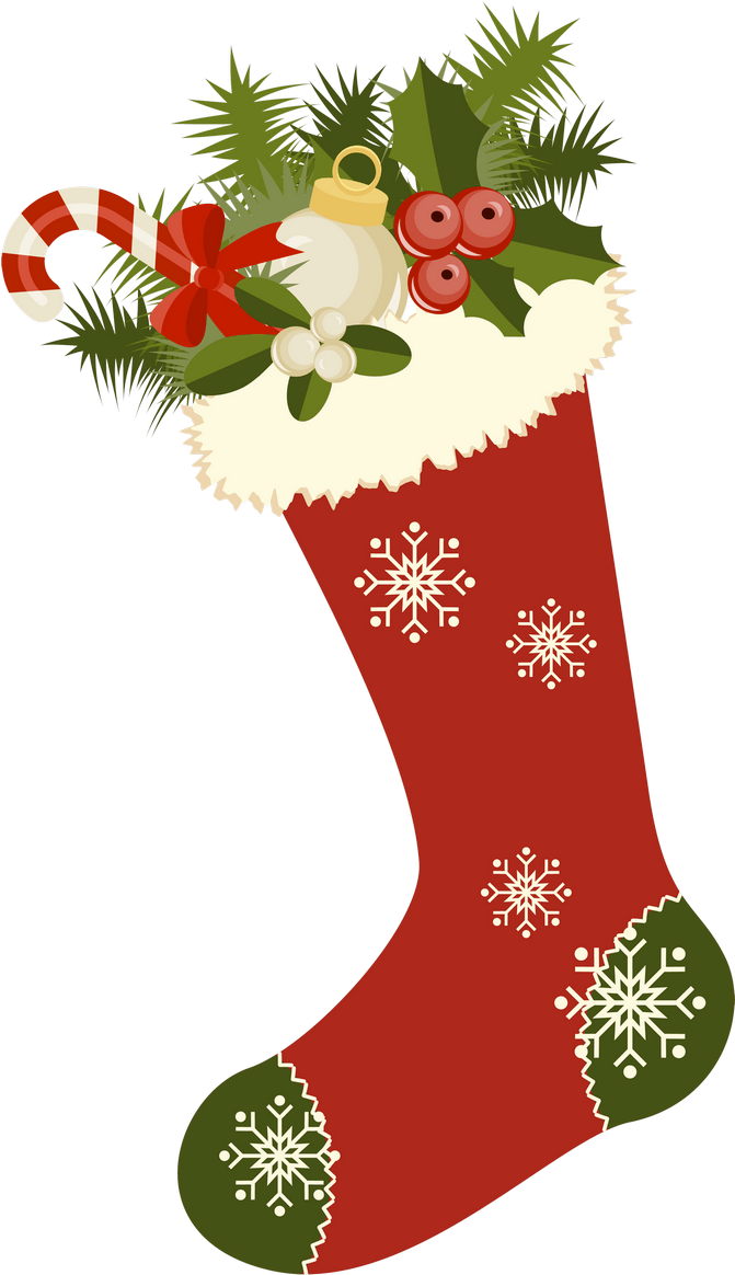 Pin By Mariana Buga On Eschize - Vintage Christmas Stocking Clipart - Png Download (555x940), Png Download