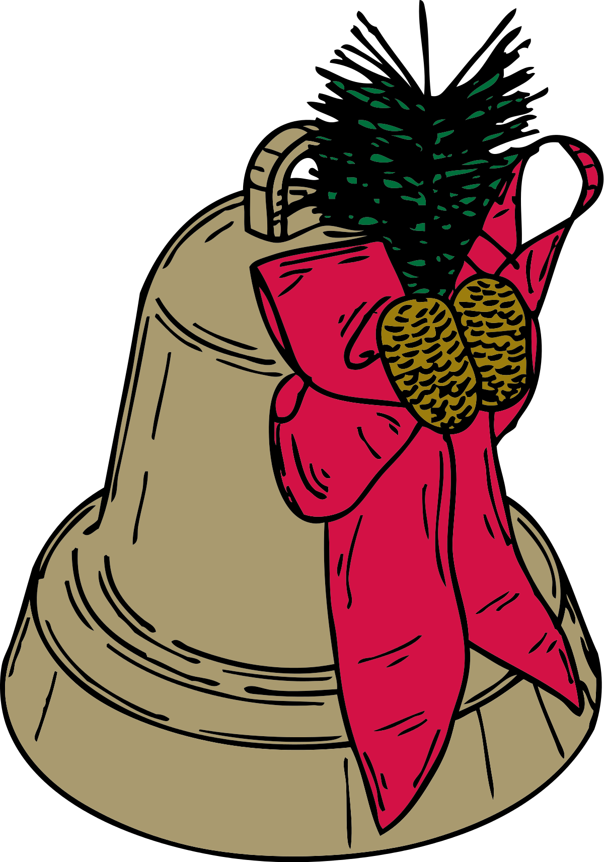 Christmas Bell Clipart (958x1369), Png Download