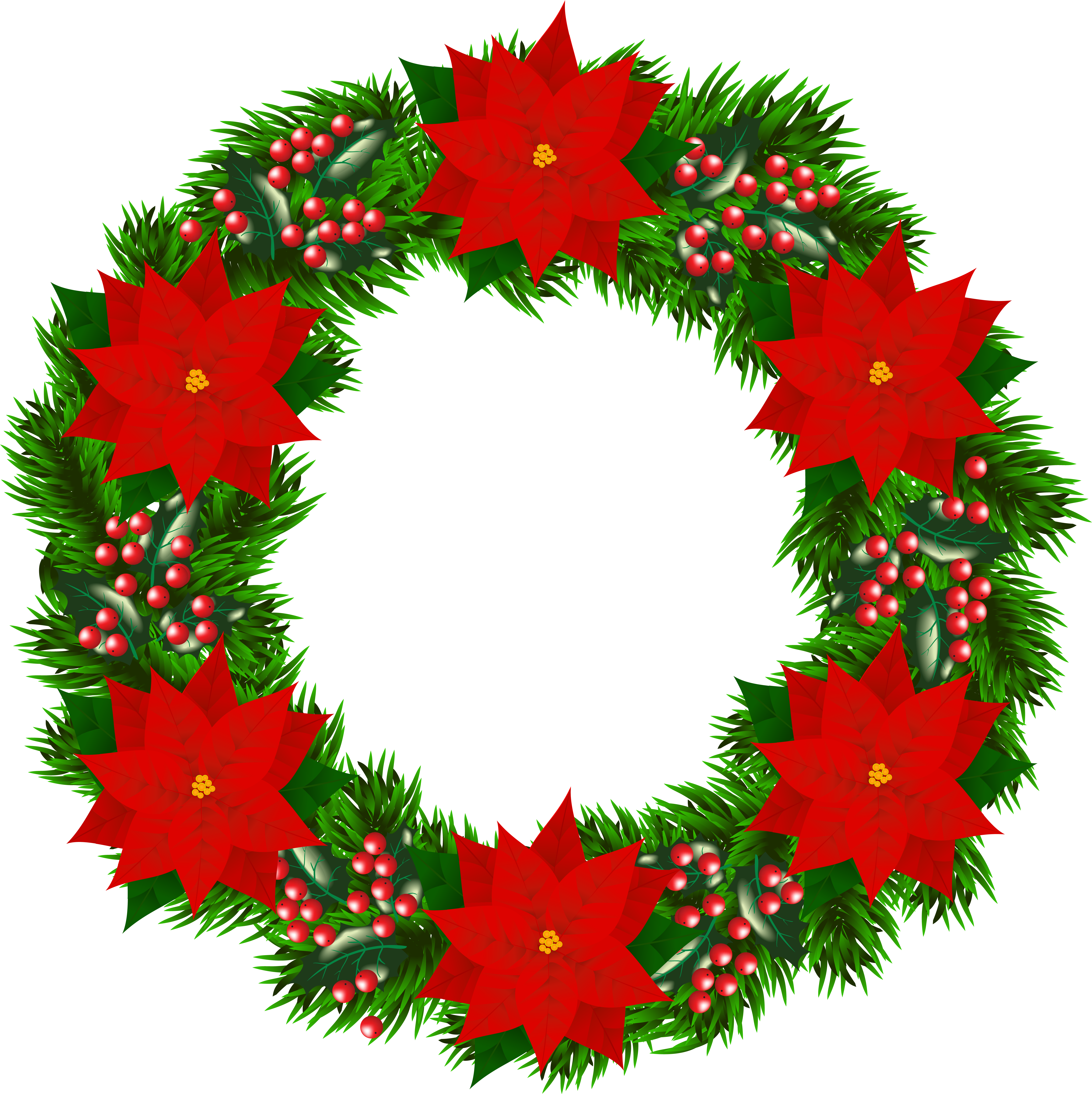 Fete Noel Couronnes - Christmas Wreath Art Clipart (800x802), Png Download