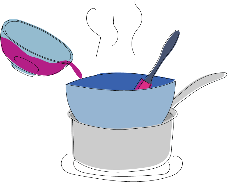 Melting With A Double Boiler Clipart (800x633), Png Download